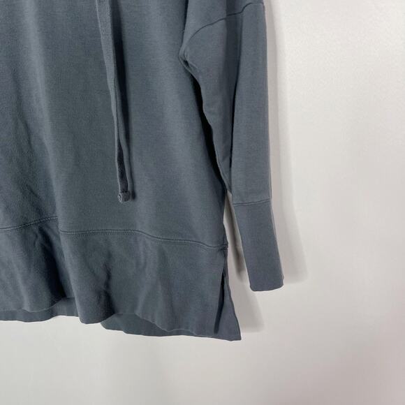Alo XSmall Blue Pullover Hoodie Sweatshirt Scoop Neck Drawstring 3/4 Sleeve - Picture 7 of 8
